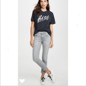 Agolde Toni mid rise straight gray Jean